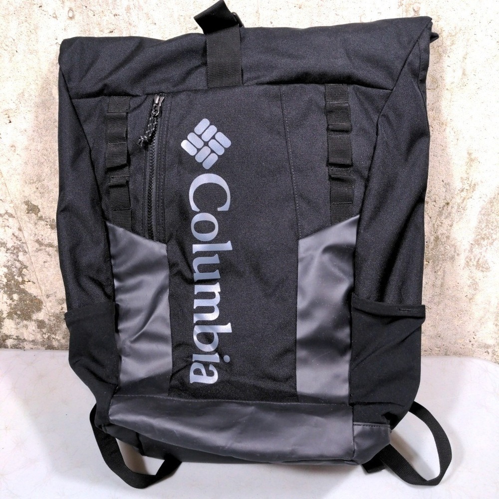 Columbia Convey 25L Rolltop Backpack Black Daypack Laptop Bag Hiking Travel